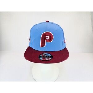 New Era 9FIFTY Philadelphia Phillies Snapback Hat Sky Blue Maroon Cooperstown